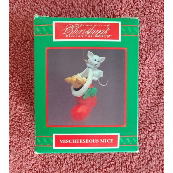 House of Lloyd Other - Vintage House of Lloyd Christmas Ornament Mischeeseous Mice 1994 Stocking Mouse